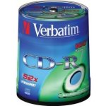 Verbatim CD-R 700MB 52x, cakebox, 100ks (43411) – Zbozi.Blesk.cz