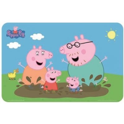 W&O Products prostírání Peppa Pig rodinka 42x29cm – Zboží Mobilmania