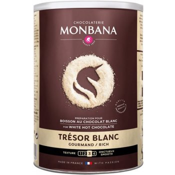 Monbana TRESOR Čokoláda hustá bílá v plechovce 500 g