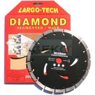GEKO Diamantový řezný kotouč, segmentový, 230x22,2x10mm, G00284 – Zboží Mobilmania