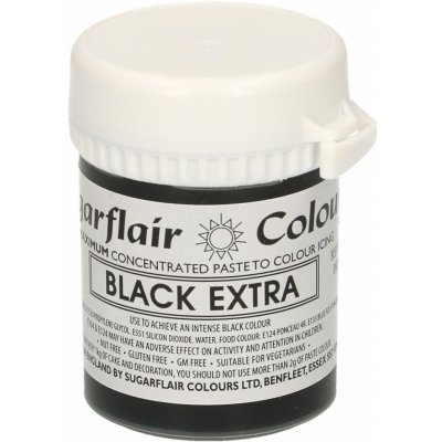 Sugarflair Extra sytá černá 42 g – Sleviste.cz