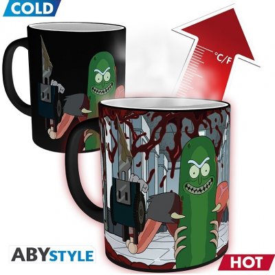 Keramický hrnek Rick and Morty Pickle Rick černý 300 ml – Zboží Mobilmania