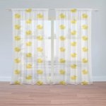 Sablio Záclony Žluté kačenky: 2ks 150x250cm – Zboží Mobilmania