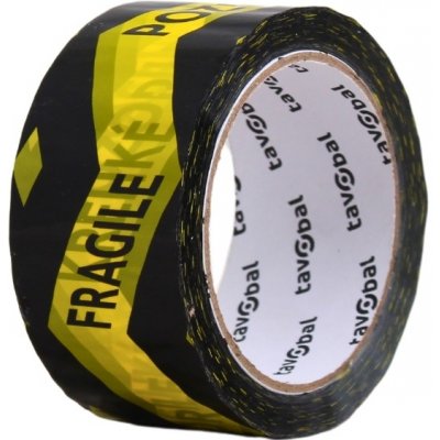 Tavobal Lepící páska 48 mm x 66 m KŘEHKÉ žluto-černá – Zboží Dáma