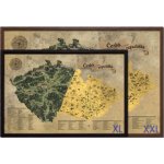Stírací mapa Česka DELUXE XXL zlatá - Mapa v dárkovém tubusu – Sleviste.cz