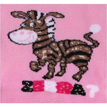 New Baby bavlněné punčocháčky s ABS růžové zebra