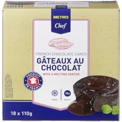 METRO Chef Fondant Čokoládové mražené sušenky 18 kusů 1,98 kg – Zbozi.Blesk.cz