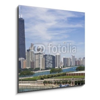 Skleněný obraz 1D - 50 x 50 cm - Amazing Gold Coast in Chicago Amazing Gold Coast v Chicagu – Hledejceny.cz
