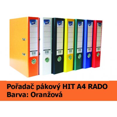 HIT Pořadač pákový A4 KV8R PP Plus, oranžový RADO, 7,5 cm 355.09 – Zboží Živě