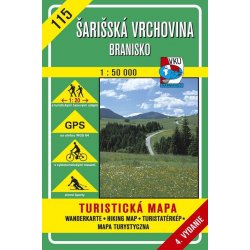 Šarišská Vrchovina Branisko 1:50 000 115 turistická mapa