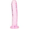 Dilda RealRock Crystal Clear Realistic 6″ růžové dildo s přísavkou 15,5 x 2,8 cm