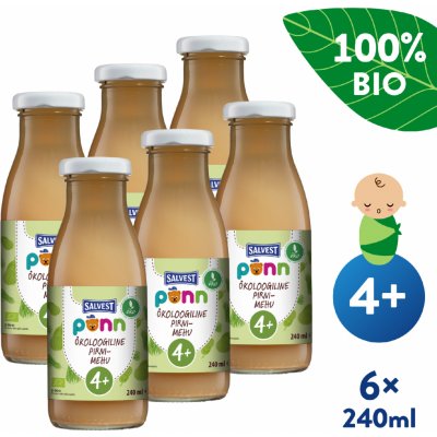 Salvest Põnn BIO Hrušková šťáva s dužinou 6 x 240 ml – Hledejceny.cz