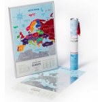 Stírací mapa Evropy Travel Map of the Europe Silver – Sleviste.cz