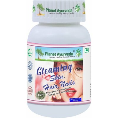 Planet Ayurveda Gleaming Skin, Hair, Nails 500 mg 60 kapslí – Hledejceny.cz