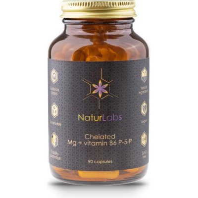 NaturLabs Chelated Mg + Vitamin B6 P-5-P 90 kapslí – Hledejceny.cz