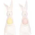 Figurka zajíc s vajíčkem porcelánový 7 x 8 x 19 cm – Hledejceny.cz