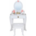 ecotoys Dětský velký toaletní stolek se zrcadlem pro dívky – Zboží Mobilmania