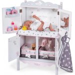 DeCuevas Dřevěná šatní skříň pro panenky s hracím centrem a doplňky SKY
