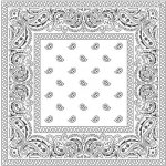 Bandana šátek White Bílá B46 Blingstar – Zboží Dáma