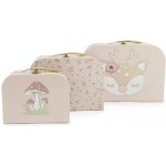 Bieco - Sada tří kartonových kufříků - srnka Ella - dreamy flowers – Zboží Dáma