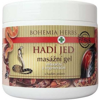 Bohemia Herbs Hadí jed masážní gel se syntetickým hadím jedem 600 ml