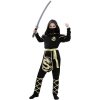 Dětský karnevalový kostým Ninja černo-zlatý