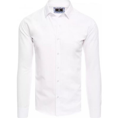 Dstreet pánská košile s dlouhým rukávem Barnail bílá – Zboží Mobilmania