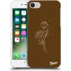 Pouzdro a kryt na mobilní telefon Apple Pouzdro Picasee silikonové Apple iPhone 7 - Brown flowers čiré