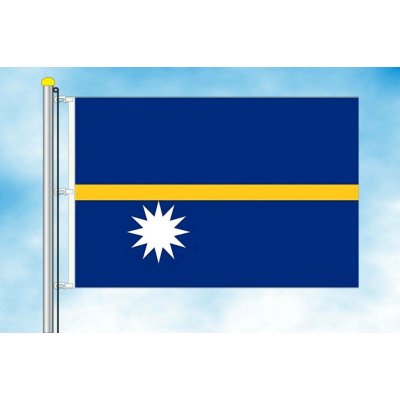 LIBEA, s.r.o. Vlajka Nauru Rozměr: 60×90 cm, Uchycení: Karabiny na stožár – Hledejceny.cz