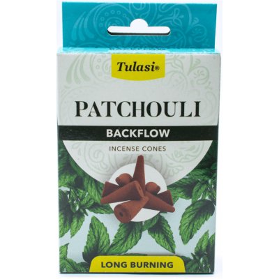 Tulasi Patchouli backflow indické vonné františky 10 ks
