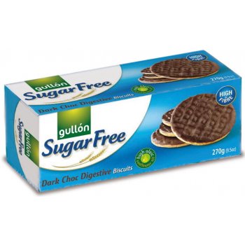 Gullón Dark Choc Digestive polomáčené sušenky bez přidaného cukru 270 g