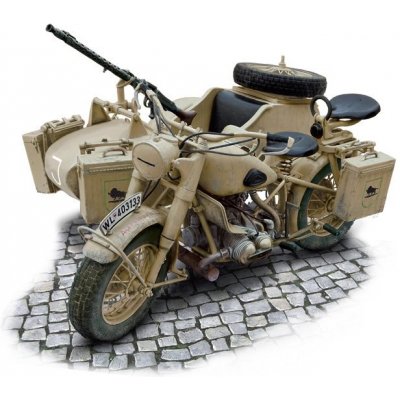 Italeri German Military Motorcycle with Sidecar 1:9 – Zboží Mobilmania