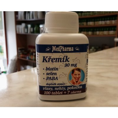 MedPharma Křemík 30 mg + Biotin + Paba 107 tablet