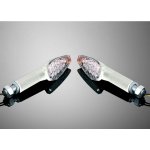 Moto blinkry Highway Hawk LED TRIANGLE s dlouhou nožičkou, LED, E-mark, chrom (2ks) | Zboží Auto