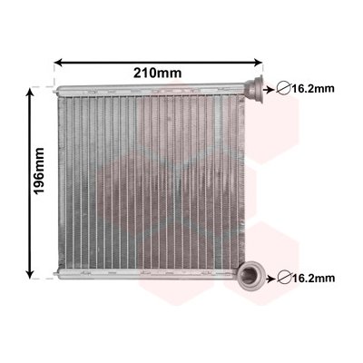 Výměník tepla pro vnitřní vytápění VAN WEZEL 03006385 | Zboží Auto