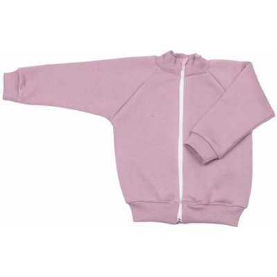 MKcool Kojenecká mikina zip z počesané teplákoviny MK2432 starorůžová – Zboží Dáma