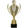 Pohár a trofej Kovový pohár s poklicí Zlatý 40 cm 14 cm