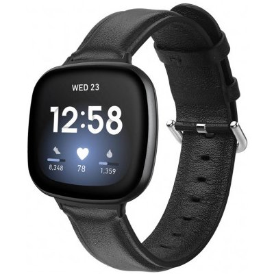 BStrap Leather Lux řemínek na Fitbit Versa 3, black SFI012C01 – Hledejceny.cz