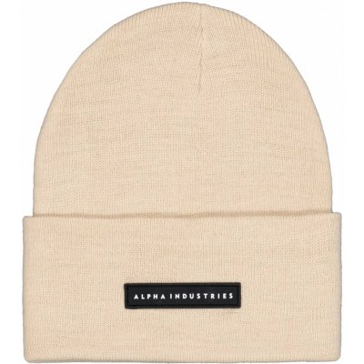Alpha Industries Čepice Rubber Logo Beanie Organic Beige – Hledejceny.cz