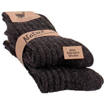 Teplé ponožky Alpaka Natur 2 páry tmavě šedá – Zboží Mobilmania
