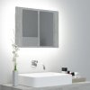 Koupelnový nábytek Nábytek XL LED koupelnová skříňka se zrcadlem betonově šedá 60x12x45 cm