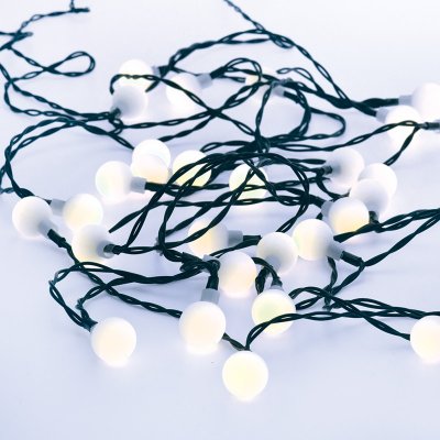 ACA Lighting SOLÁRNÍ LED řetězové svítidlo 4,35m 2m 30xLED mléčné studená bílá [X04302423] – Zboží Mobilmania