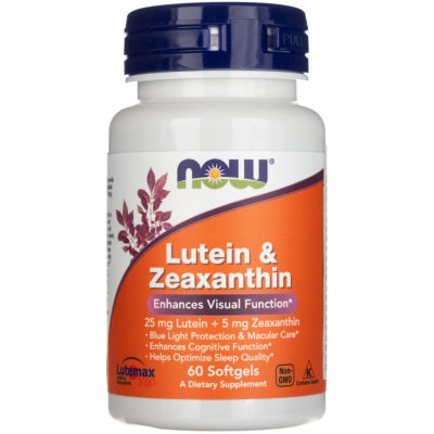Now Foods Now Lutein & Zeaxanthin zdraví očí 60 softgel kapslí – Sleviste.cz