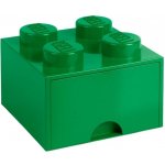 LEGO® úložný box s šuplíkem 25 x 25 x 18 cm tmavě zelená – Zboží Dáma