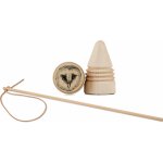 Lesní svět Retro káča s bičíkem Sova pálená – Zboží Mobilmania