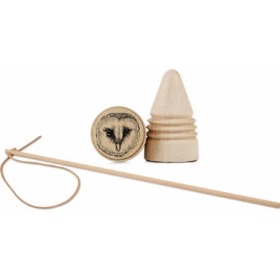 Lesní svět Retro káča s bičíkem Sova pálená – Zboží Mobilmania