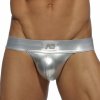 Boxerky, trenky, slipy Addicted AD545 Metallic Jock Silver jocksy