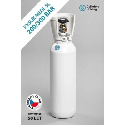CYLINDERS tlaková lahev ocel O2 5 L/200 bar - konkávní – Hledejceny.cz