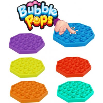 Bubble pops Praskající bubliny silikon antistresová společenská hra 4 barev 11x11cm – Zboží Živě