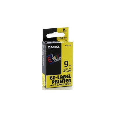 CASIO originální páska do tiskárny štítků CASIO XR-9YW1 / černý tisk / žlutý podklad / nelaminovaná / 8m / 9mm (XR-9YW1) – Hledejceny.cz